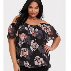 BRAND NEW!! TORRID COLD SHOULDER BLOUSE SIZE 2